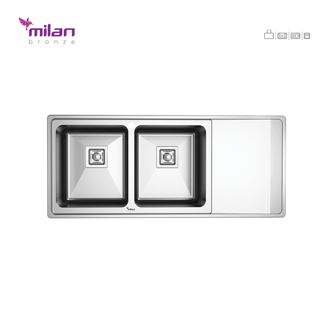 سینک ظرفشویی توکار 8010 میلان برنز