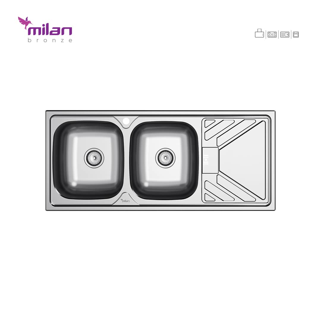 سینک ظرفشویی توکار 7014 میلان برنز