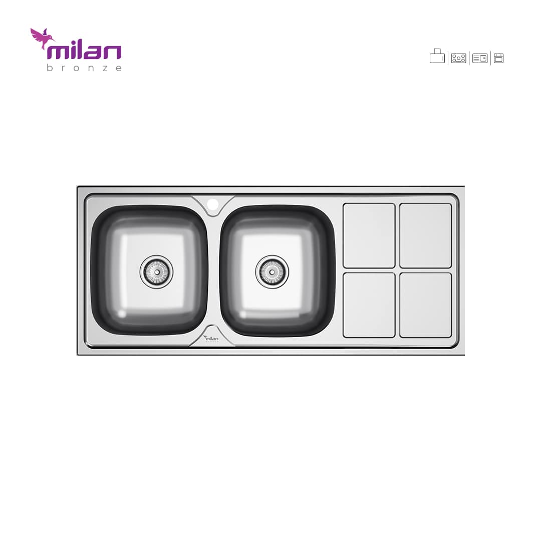 سینک ظرفشویی توکار 7010 میلان برنز