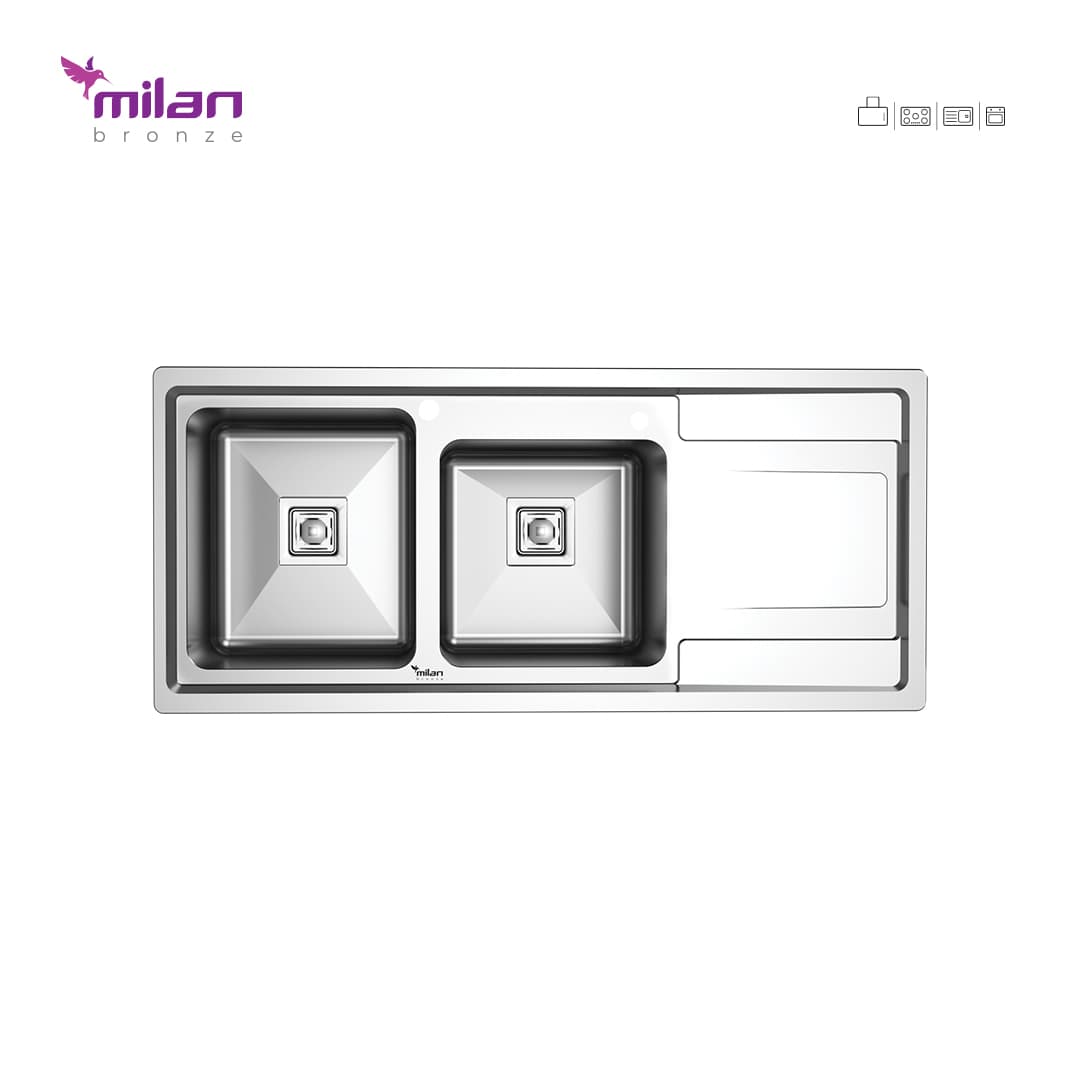 سینک ظرفشویی توکار 6012 میلان برنز