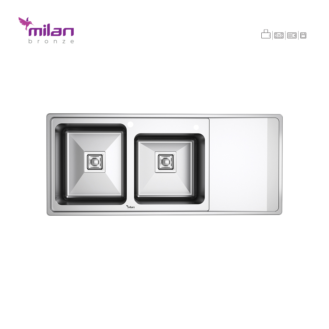سینک ظرفشویی توکار 6010 میلان برنز