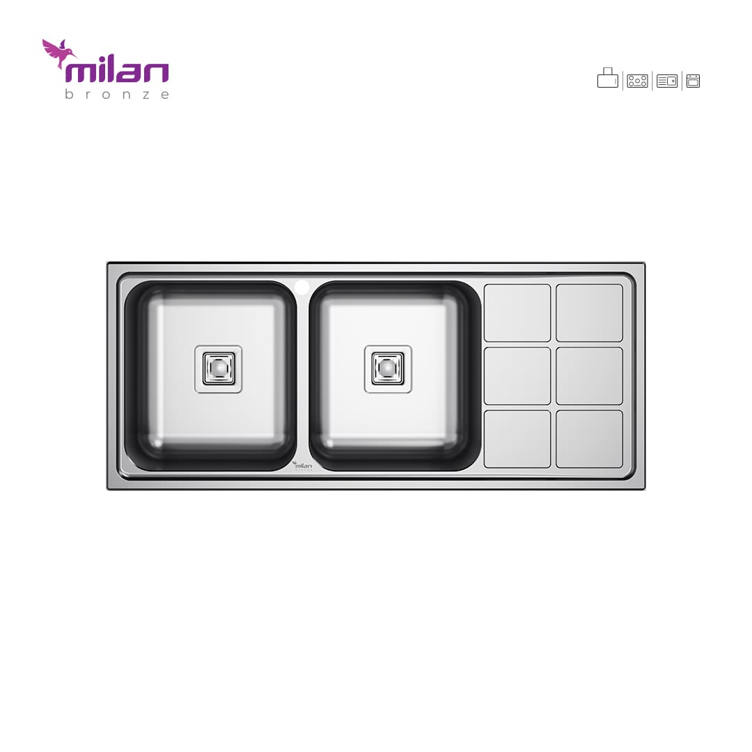 سینک ظرفشویی توکار 5012 میلان برنز