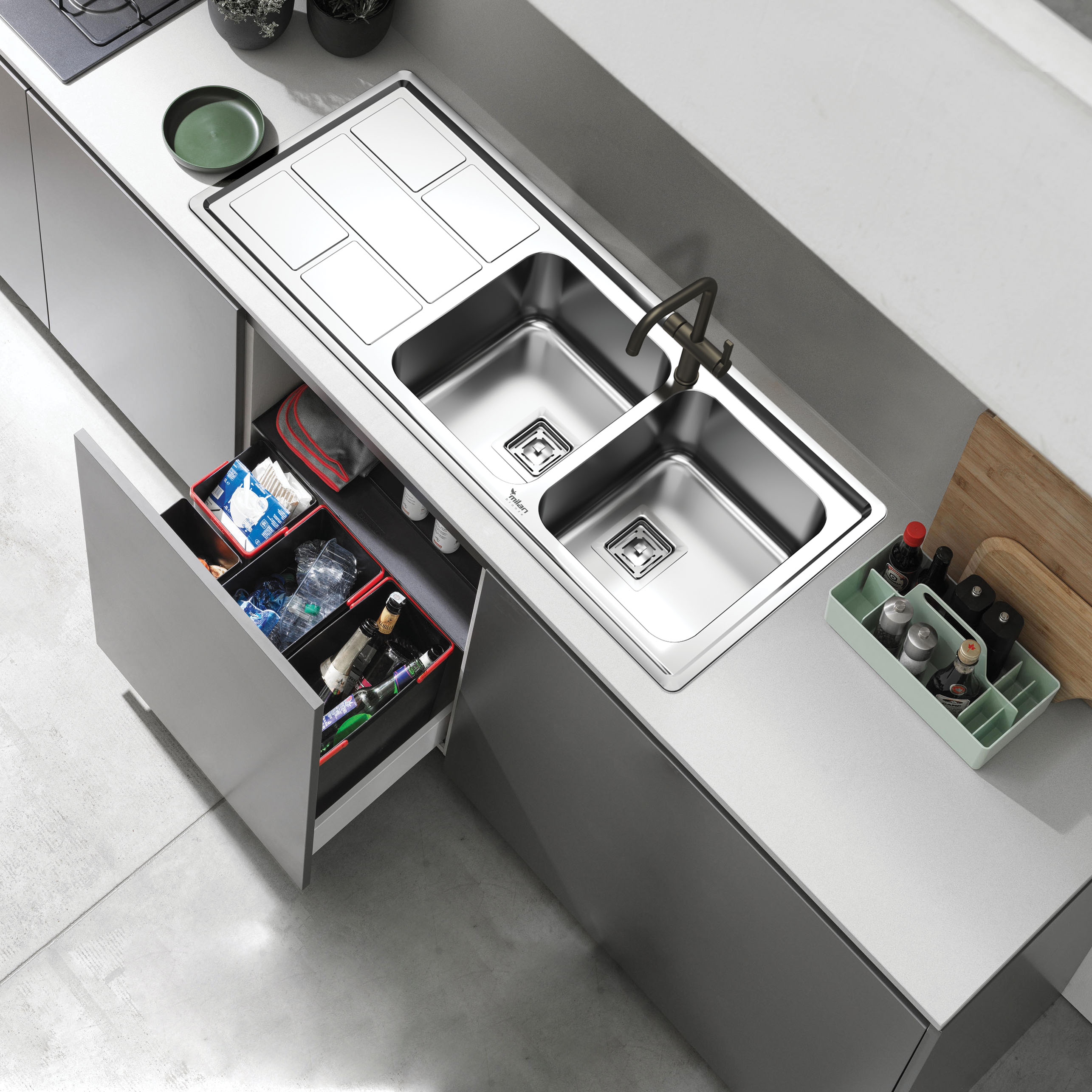 سینک ظرفشویی توکار 5010 میلان برنز