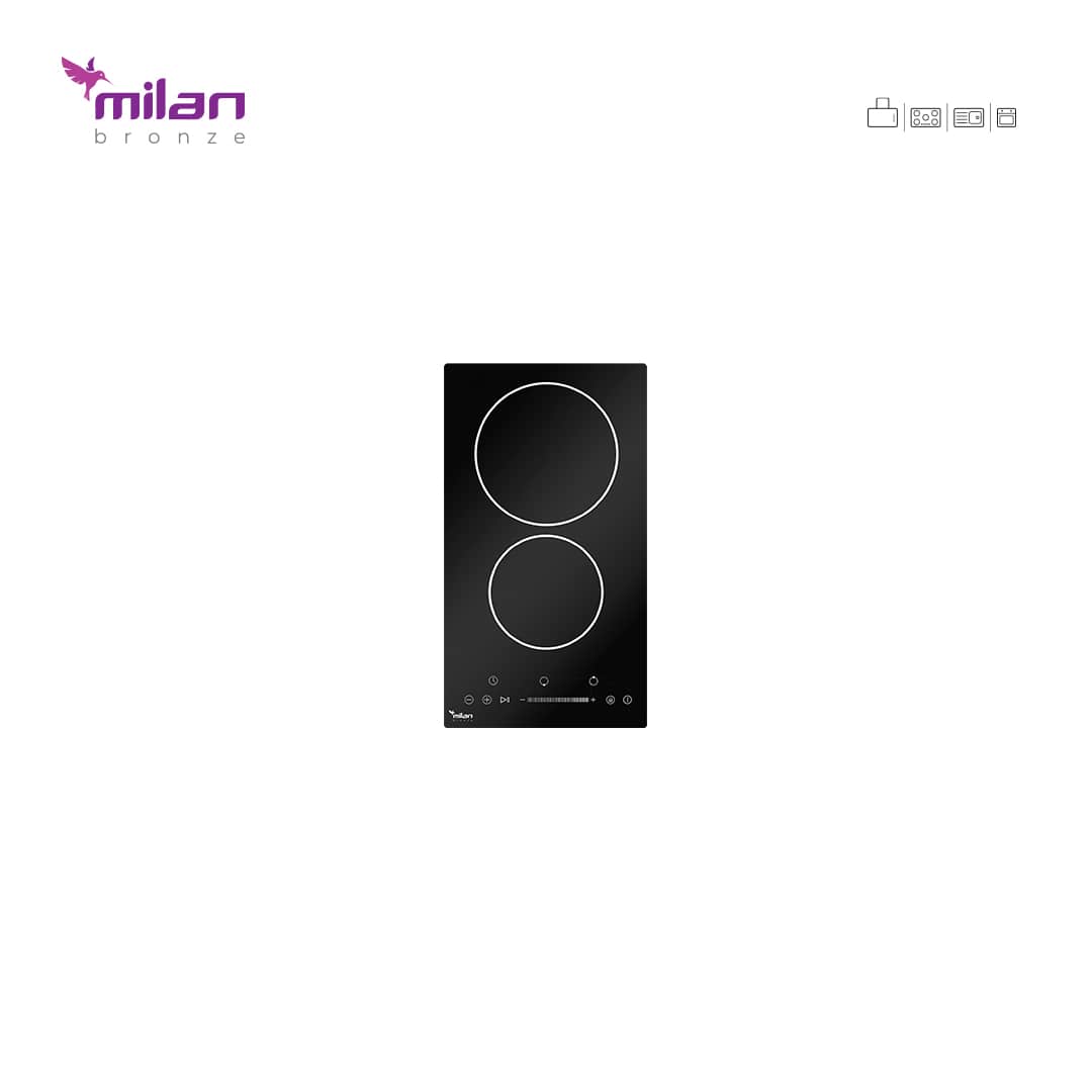 اجاق گاز برقی EC201 شیشه ای میلان برنز