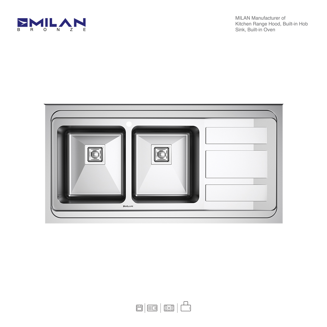 سینک استیل توکار میلان برنز مدل 9011