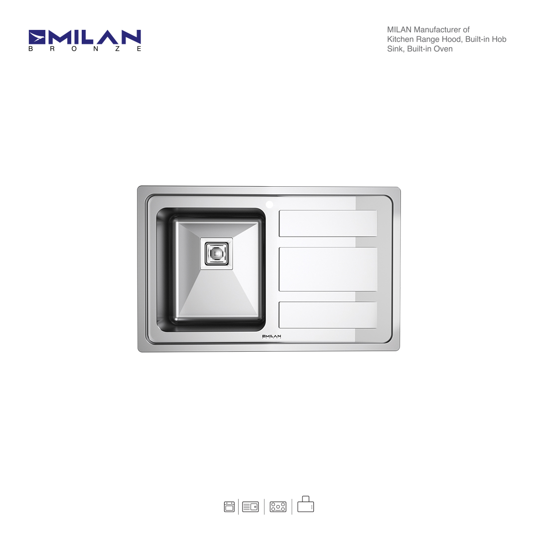 سینک استیل توکار میلان برنز مدل9012