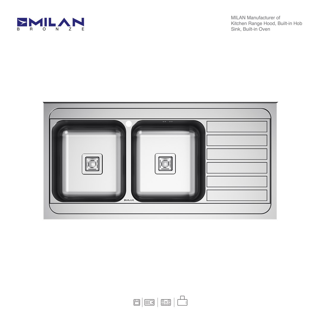 سینک استیل توکار میلان برنز مدل 5015