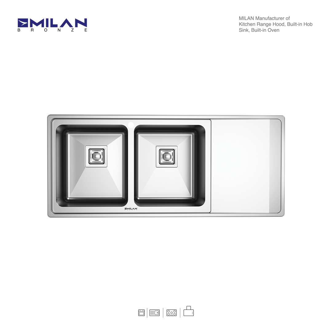 سینک استیل توکار میلان برنز مدل 8010