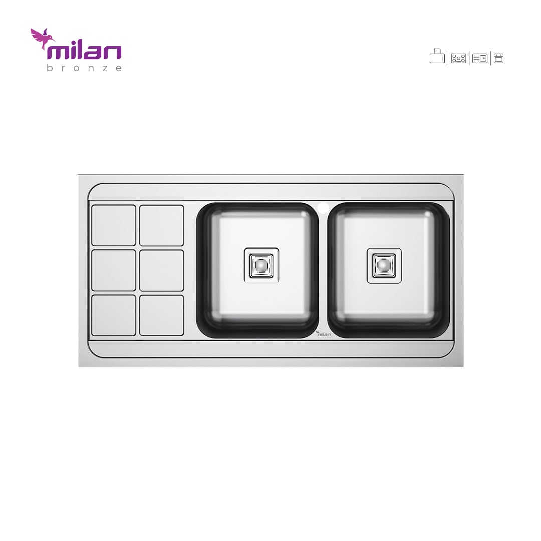 سینک ظرفشویی روکار 5013 میلان برنز