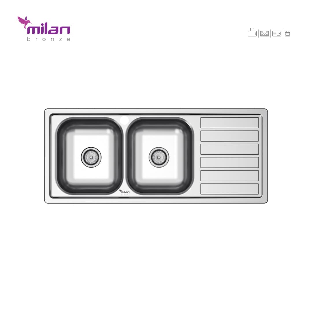 سینک ظرفشویی توکار 1020 میلان برنز