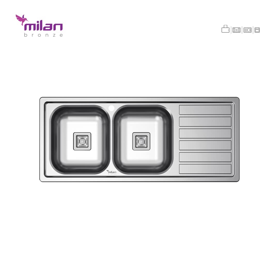 سینک ظرفشویی توکار 1014 میلان برنز