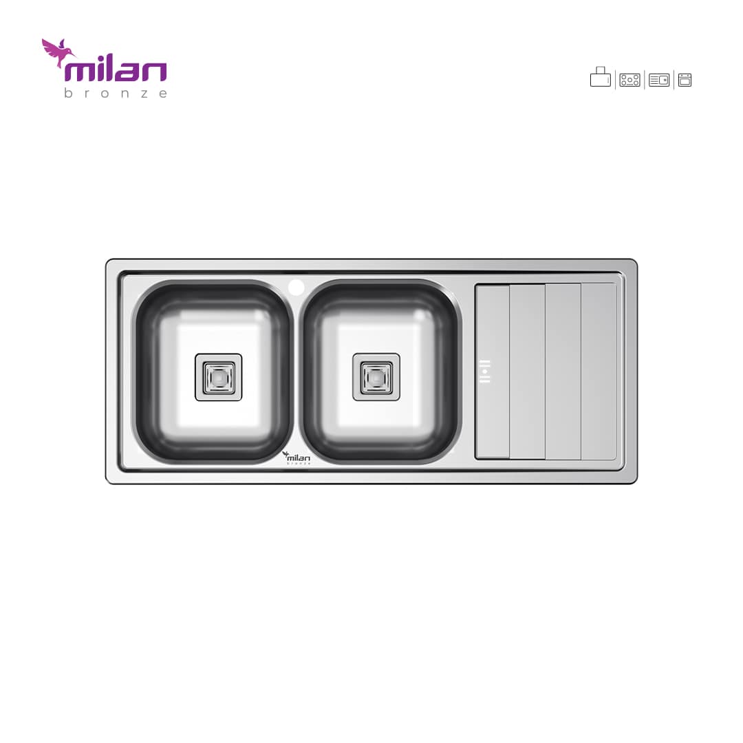 سینک ظرفشویی توکار 1012 میلان برنز